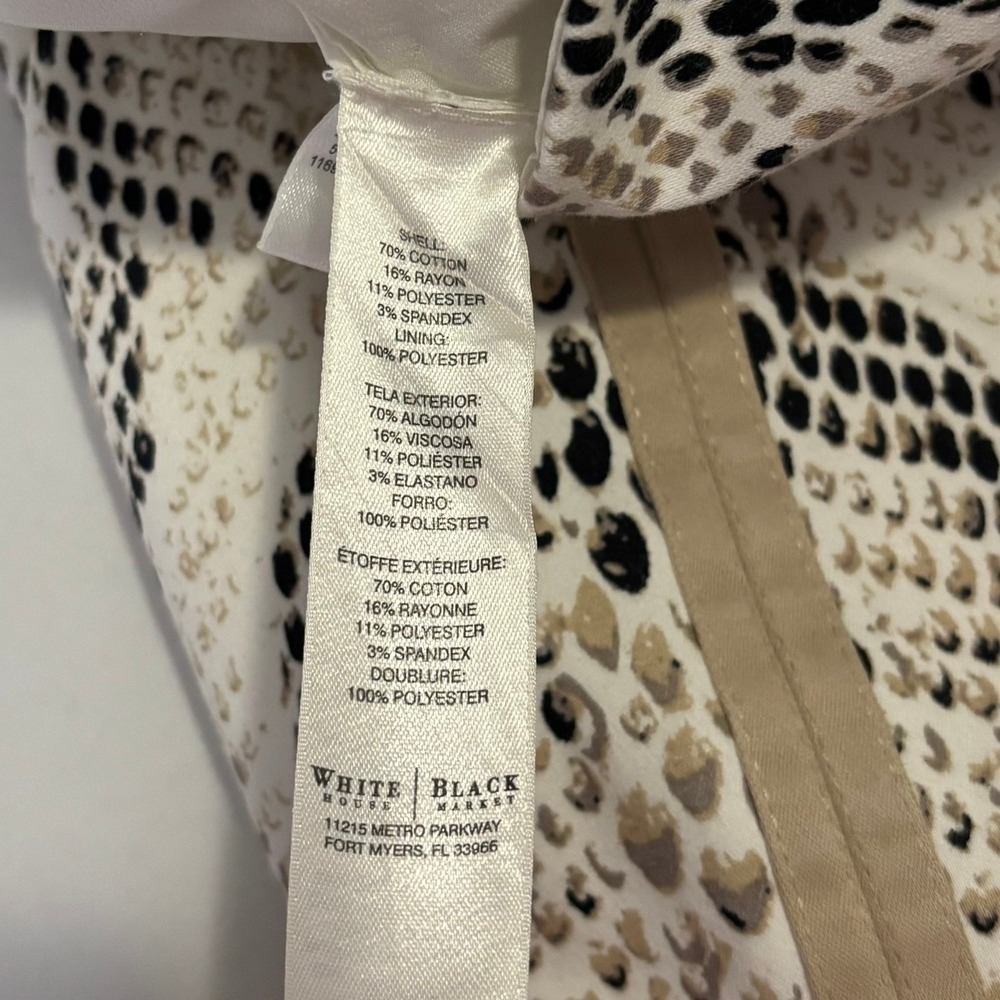 White House Black Market Skirt Womens 2 Grey Snakeskin Print Animal Knee - Picture 7 of 8
